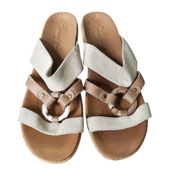 Skechers Natural Beverlee Sail Away Sandals Size 11 - Picture 1 of 10